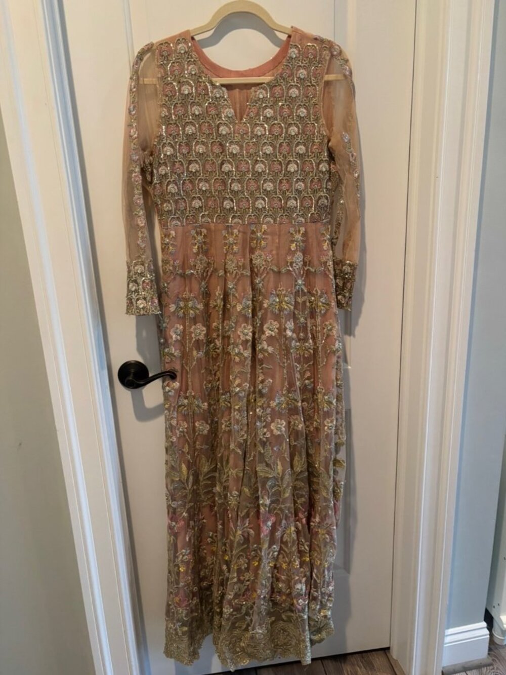 Pakistani Designer Formal Outfit/ Crimson X Saira Shakira Long Dress